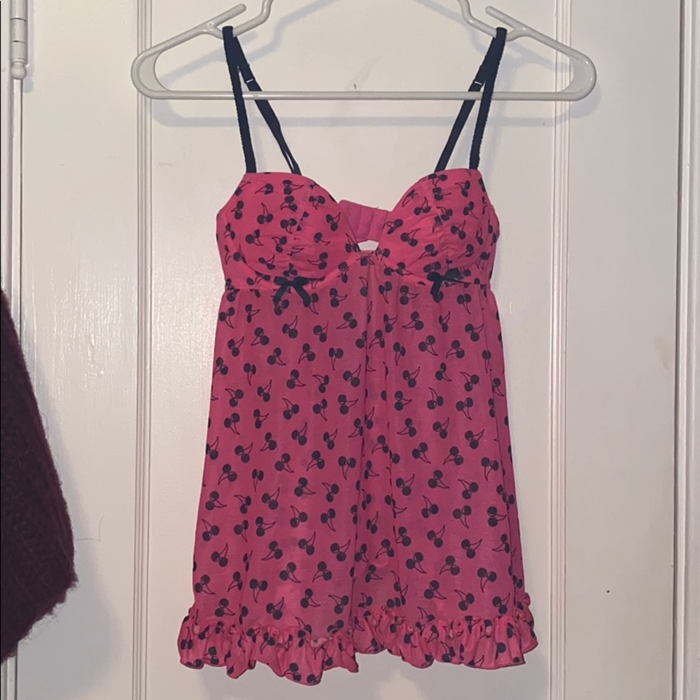 Hot Pink Cherry Babydoll